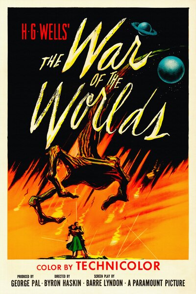 Bildreproduktion The War of the Worlds, H.G. Wells (Vintage Cinema / Retro Movie Theatre Poster / Iconic Film Advert), (26.7 x 40 cm)