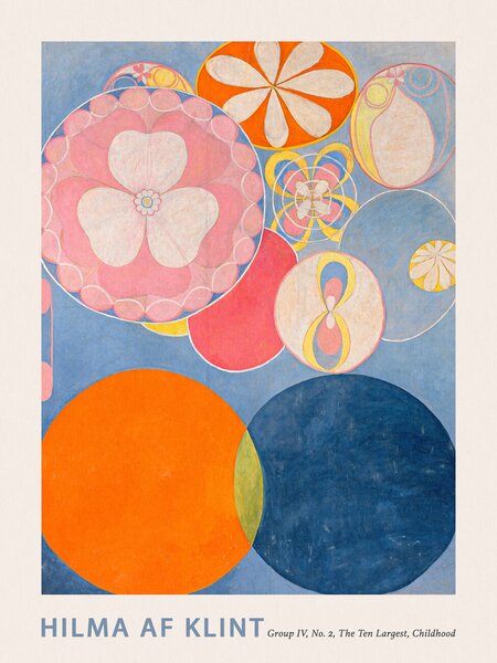 Konsttryck The Very First Abstract Collection, The 10 Largest (No.2 in Blue) - Hilma af Klint, (30 x 40 cm)