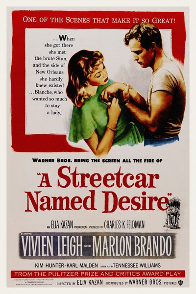 Konsttryck A Streetcar Named Desire / Marlon Brando (Retro Movie), (26.7 x 40 cm)
