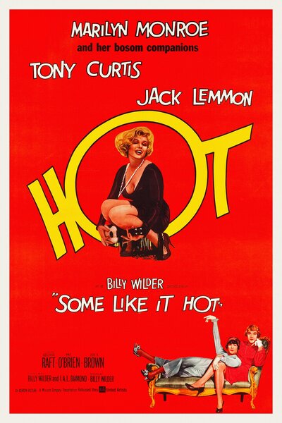 Konsttryck Some Like it Hot / Marilyn Monroe (Retro Movie), (26.7 x 40 cm)