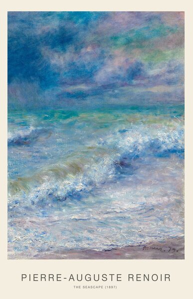 Konsttryck The Seascape (Vintage Ocean / Seaside Painting) - Renoir, (26.7 x 40 cm)