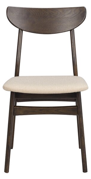 ROWICO Rodham matbordsstol - beige tyg och brun ek