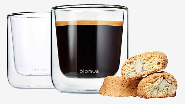 Blomus - Espressoglas Nero 200 ml 2 pack - Transparent - Koppar & muggar - Från Homeroom