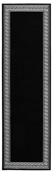 Gångmatta svart BCF med motivbård 60x200 cm