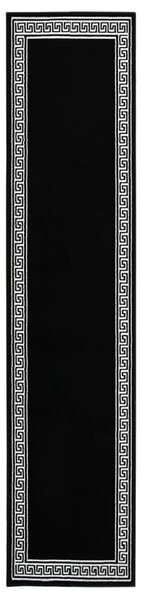 Gångmatta svart BCF med motivbård 60x400 cm
