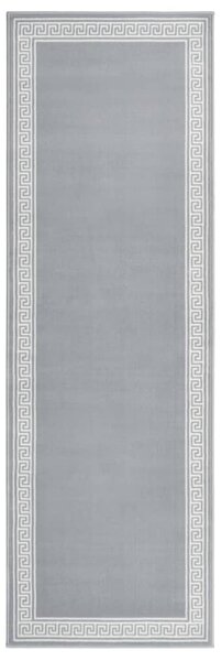 Gångmatta grå BCF med motivbård 60x200 cm