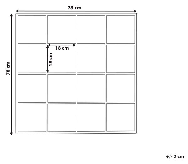 Väggmonterad Spegel Svart Metall Glas 78 x 78 cm Fönsterformad Fyrkantig Metallram Industriell Modern Beliani