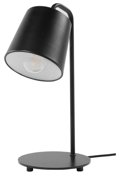 Bordslampa Svart Metall Rund Retro Beliani