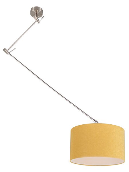 Hängande lampstål med skugga 35 cm gul justerbar - Blitz I