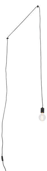 Design hängande lampa svart 1-lampa med plugg - Cavalux