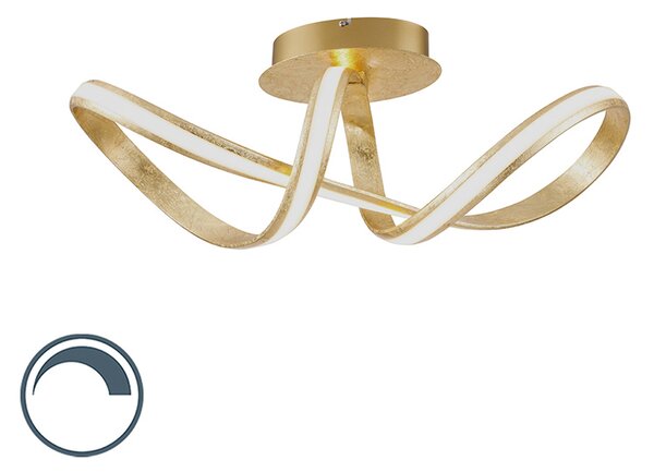 Design taklampa guld inkl. LED - Belinda