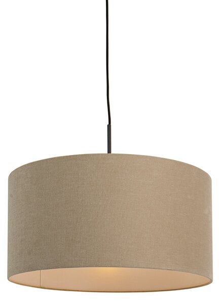 Landshängande lampa svart med beige nyans 50 cm - Combi 1