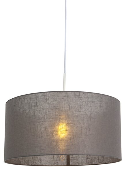 Landshängande lampa vit med grå skugga 50 cm - Combi 1