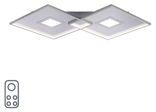Taklampa stål inkl LED och fjärrkontroll - Odile