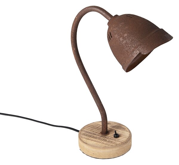 Rustik bordslampa rostbrun - Rax