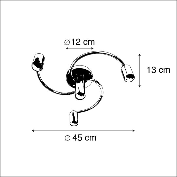 Plafond 'Facil ' Moderna svart/metall - Passande för LED / Inomhus