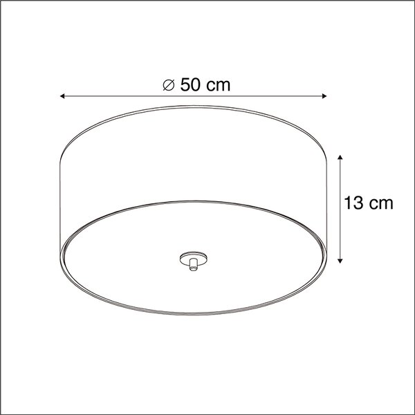 Lands taklampa svart 50 cm - Trumma