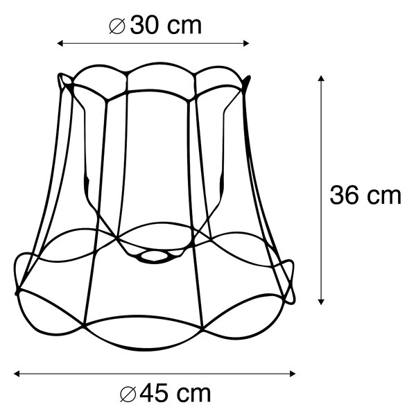 Metall lampskärm svart 45/36 - Granny Frame