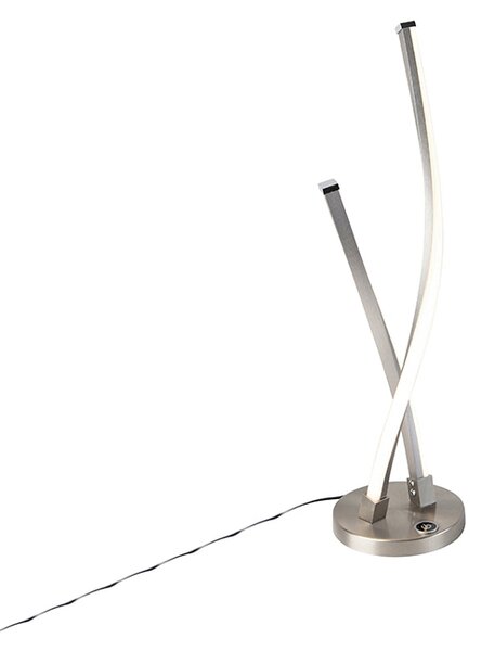 Designbordslampa stål inkl LED och touchdimmer - Paulina