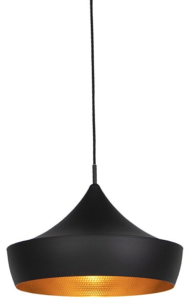 Skandinavisk hängande lampa svart med guld - Depeche-Paul