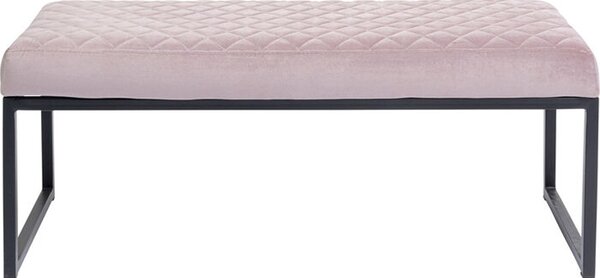 KARE DESIGN Smart bänk - rosa sammet och svart stål
