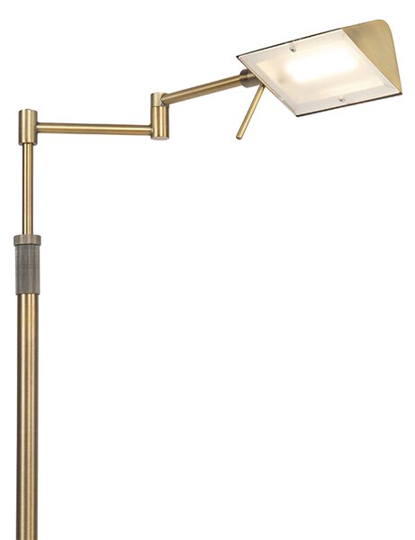 Design golvlampa brons inkl. LED med touchdimmer - Notia