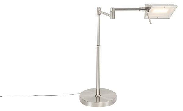 Design bordslampa stål inkl. LED med touchdimmer - Notia