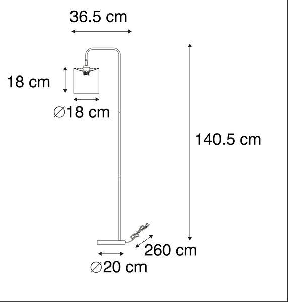 Moderna golvlampa vit - Lofty