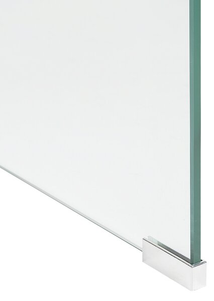 Soffbord Transparent glas 100 x 50 cm Rektangulär Minimalistisk Beliani