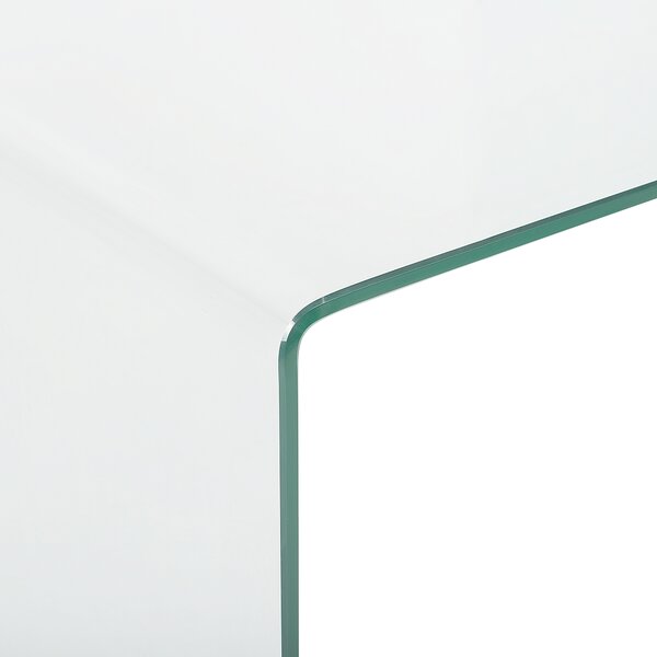Soffbord Transparent glas 100 x 50 cm Rektangulär Minimalistisk Beliani