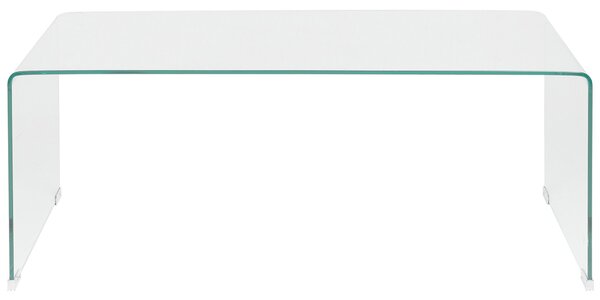 Soffbord Transparent glas 100 x 50 cm Rektangulär Minimalistisk Beliani