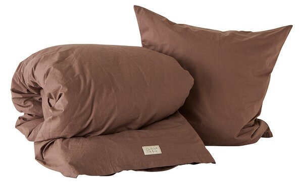 OYOY MINI Nuku Sängkläder - Junior - Choko Ekologisk Bomull, H140 x B100 cm / H40 x B45 cm