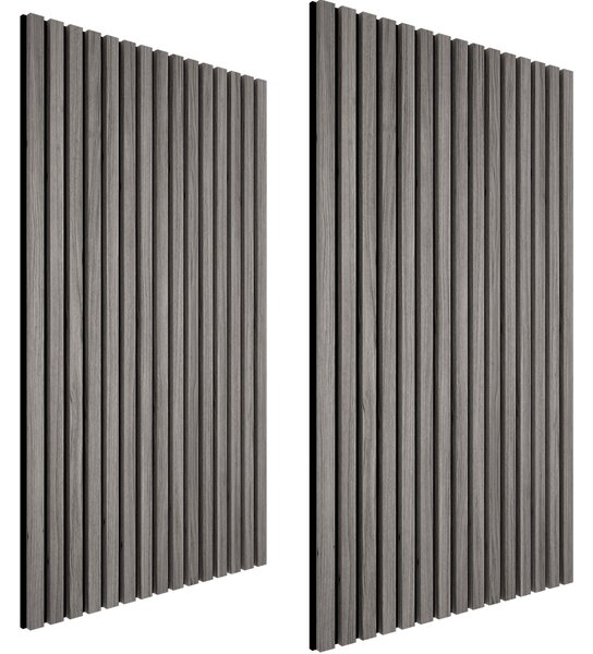 TecTake GmbH 406058 akustikpaneler sonic wall i träutseende - ljusgrå ek, uppsättning av 2