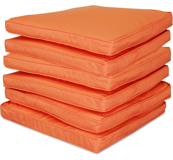Dynklädsel till sittdynor, 6-pack - Orange