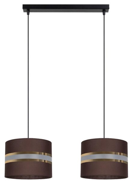 Ljuskrona med upphängningsrem CORAL 2xE27/60W/230V brun