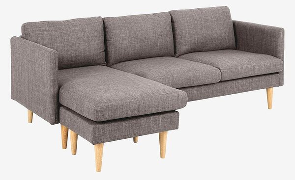 NORDFORM - Soffa 2-sits med schäslong Milly - Brun - 2-sits soffor - Från Homeroom