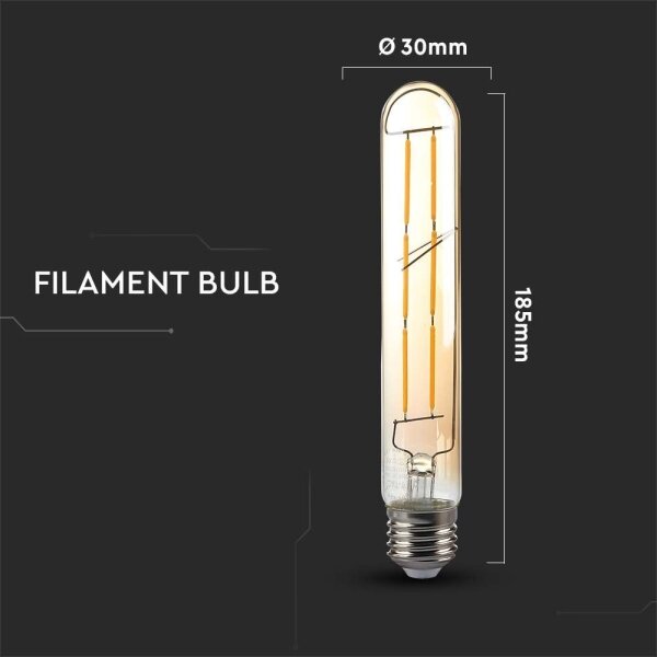 LED glödlampa FILAMENT T30 E27/6W/230V 2200K