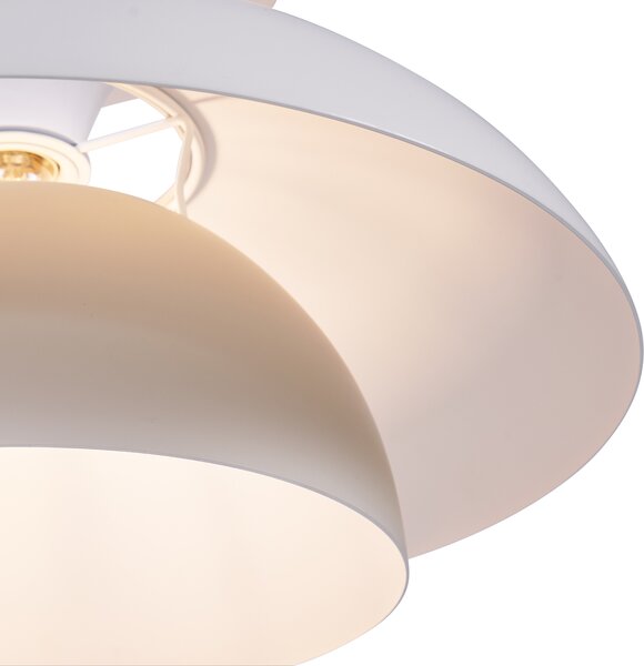 Skandinavisk taklampa beige med vit insida - Titus