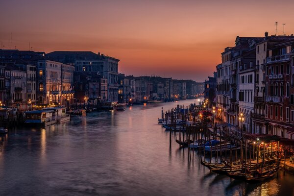 Venice Grand Canal at Sunset