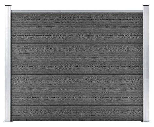 Staketpanel WPC 180x146 cm svart