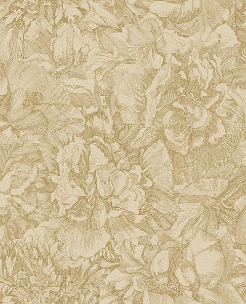 Flower Sketch - Gold