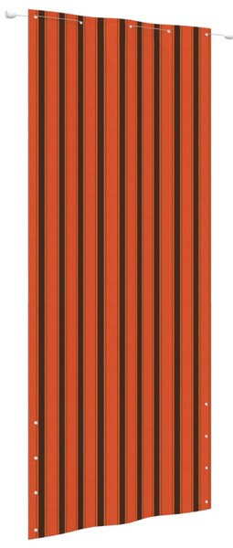 Balkongskärm orange och brun 100x240 cm oxfordtyg