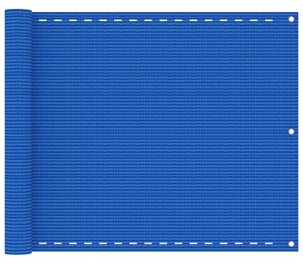 Balkongskärm blå 75x600 cm HDPE