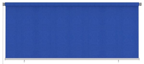 Rullgardin utomhus 350x140 cm blå HDPE