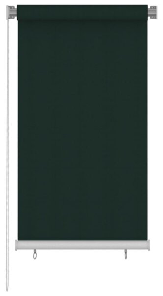 Rullgardin utomhus 80x140 cm mörkgrön HDPE