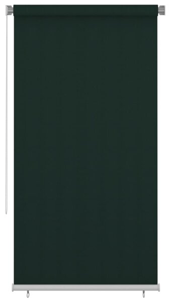 Rullgardin utomhus 120x230 cm mörkgrön HDPE