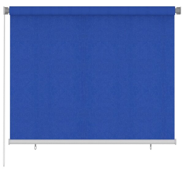 Rullgardin utomhus 180x140 cm blå HDPE