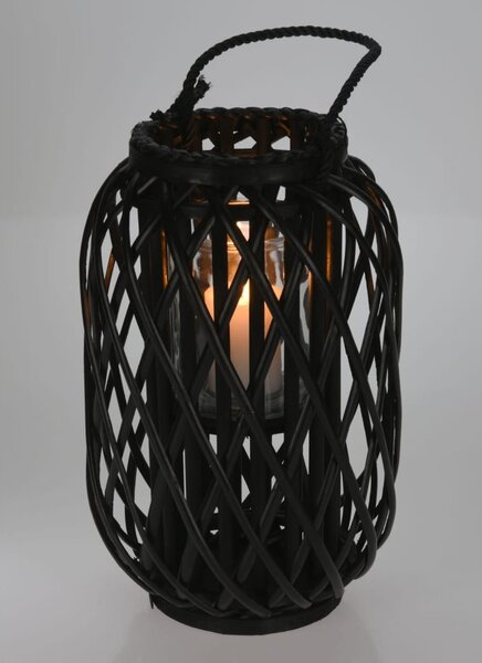H&S Collection Lykta vass 40x26 cm svart