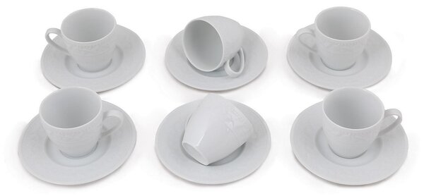 Adine Kaffekoppset 12 Delar - Porslin/Vit