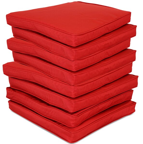 Dynklädsel till sittdynor, 8-pack - Röd